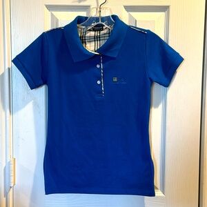 NWT-Burberry Short Sleeve Blue Polo-youth, size M